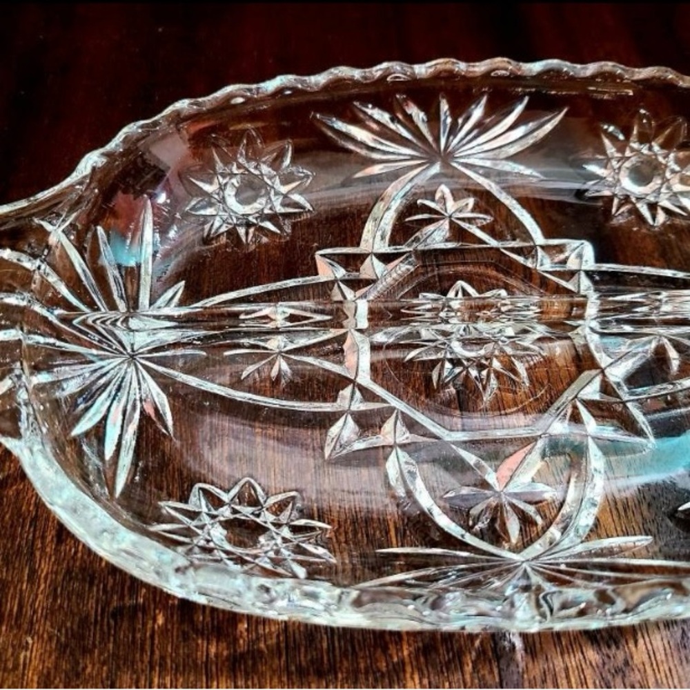 Vintage Anchor Hocking Star Of David Dish